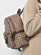 Рюкзак коричневого цвета с принтом | 6688483 | фото 2