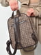 Рюкзак бежевого кольору з принтом | 6688486 | фото 3