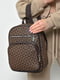 Рюкзак коричневого кольору з принтом | 6688487