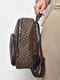 Рюкзак коричневого цвета с принтом | 6688487 | фото 2