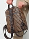 Рюкзак коричневого цвета с принтом | 6688488 | фото 3