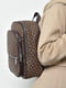 Рюкзак коричневого кольору з геометричним принтом | 6688490 | фото 2