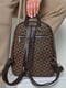 Рюкзак коричневого цвета с принтом | 6688492 | фото 3