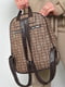 Рюкзак коричневого кольору з принтом | 6688494 | фото 3
