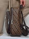Рюкзак коричневого цвета с принтом | 6688498 | фото 2