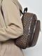 Рюкзак коричневого цвета с геометрическим принтом | 6688499 | фото 2