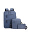 Набор синего цвета: рюкзак, сумка через плечо, кошелек | 6688618 | фото 2