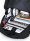 Набір чорно-синього кольору: рюкзак, сумка через плече, гаманець | 6688622 | фото 3