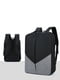 Набір чорно-сірого кольору: рюкзак, сумка через плече, гаманець | 6688623 | фото 2