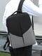 Набір чорно-сірого кольору: рюкзак, сумка через плече, гаманець | 6688623 | фото 3