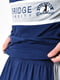Пижама на флисе полубатальная темно-синего цвета | 6688636 | фото 4