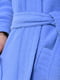 Махровий блакитний халат з поясом | 6688639 | фото 4