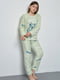 Пижама для подростка плюшевая салатового цвета | 6688673 | фото 2