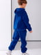 Спортивный костюм для мальчика на флисе синего цвета | 6694266 | фото 4