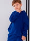 Спортивный костюм для мальчика на флисе синего цвета | 6694266 | фото 5