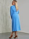 Сукня А-силуету на запах блакитного кольору | 6694359 | фото 2