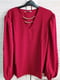 Блуза бордового цвета с декором | 6694366 | фото 3