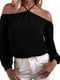 Блуза черного цвета на бретелях | 6694374 | фото 2