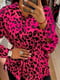 Блуза леопардовим принтом малинового кольору. | 6694380 | фото 2