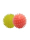 Набір іграшок для собак: м'ячі із шипами жовтий+оранжевий із запахом ванілі 4 см | 6694912