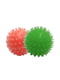 Набір іграшок для собак: м'ячі з шипами оранжевий+зелений із запахом ванілі 4 см | 6694913