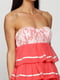 Сукня А-силуету коралового кольору з візерунком | 6695325 | фото 3