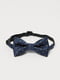Темно-синий галстук-бабочка с резинкой на шее | 6697143