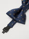 Темно-синій краватка-метелик з резинкою на шиї | 6697143 | фото 2