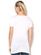 Белая футболка приталеного силуэта с круглым вырезом (уценка) | 6697151 | фото 2