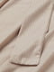 Короткий бежевый халат из мягкого ребристого трикотажа с длинными широкими рукавами | 6697213 | фото 2