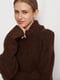 Удлиненный оверсайз свитер коричневого цвета | 6697217 | фото 4