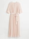 Светло-розовое плисированное платье из нежного шифона | 6697227