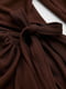 Приталенное коричневое платье “на запах” | 6697310 | фото 2