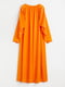 Довга атласна сукня оверсайз оранжевого кольору | 6697344