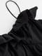 Сарафан А-силуэта черный с широкой воланной отделкой | 6697357 | фото 2