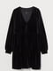Велюрова сукня А-силуету чорного кольору | 6697359