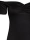 Короткое облегающее черное платье с открытыми плечами | 6697362 | фото 3