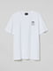 Белая футболка с круглым ребристым вырезом и прямым низом | 6697381 | фото 2