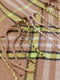 Бежевий шарф у клітку з м'якої жакардової тканини з бахромою на кінцях | 6697511 | фото 3