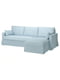 Чохол на 3-місний диван з шезлонгом правий Kilanda ніжно-блакитний | 6689086 | фото 2