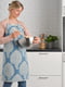 Фартух кухонний візерунок блакитний/світло-бежевий 67х85 см | 6689369 | фото 6