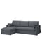 Чохол на 3-місний диван з шезлонгом лівий Gransel сірий | 6689540 | фото 2
