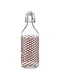Пляшка з кришкою, смугасте/сіро-рожеве прозоре скло, 1 рік  | 6689581