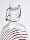 Пляшка з кришкою смугасте/сіро-рожеве прозоре скло 1 рік | 6689581 | фото 2