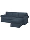 Чохол на 3-місний диван з шезлонгом Кіланда темно-синій | 6689590 | фото 2