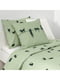 Наволочка на подушку візерунок котик/зелений 50х50 см | 6689846 | фото 3