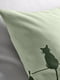 Наволочка на подушку візерунок котик/зелений 50х50 см | 6689846 | фото 4