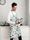 Кулінарний фартух білий/зелений/візерунок 69х85 см | 6690601 | фото 2