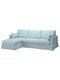Чохол на 3-місний диван з шезлонгом лівий Кіланда блідо-блакитний | 6690736 | фото 2