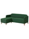 Чохол на 3-місний диван з шезлонгом Vissle темно-зелений | 6690773 | фото 2